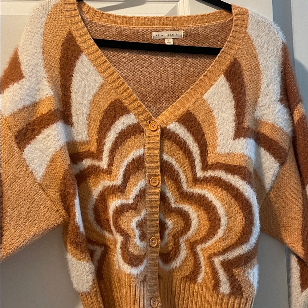 Orange LA hearts cardigan